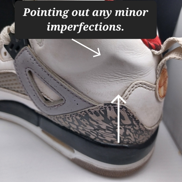 JORDAN  Spizike Lee Brooklyn White Cement  Nice ! 5.5 Youth - Picture 9 of 12